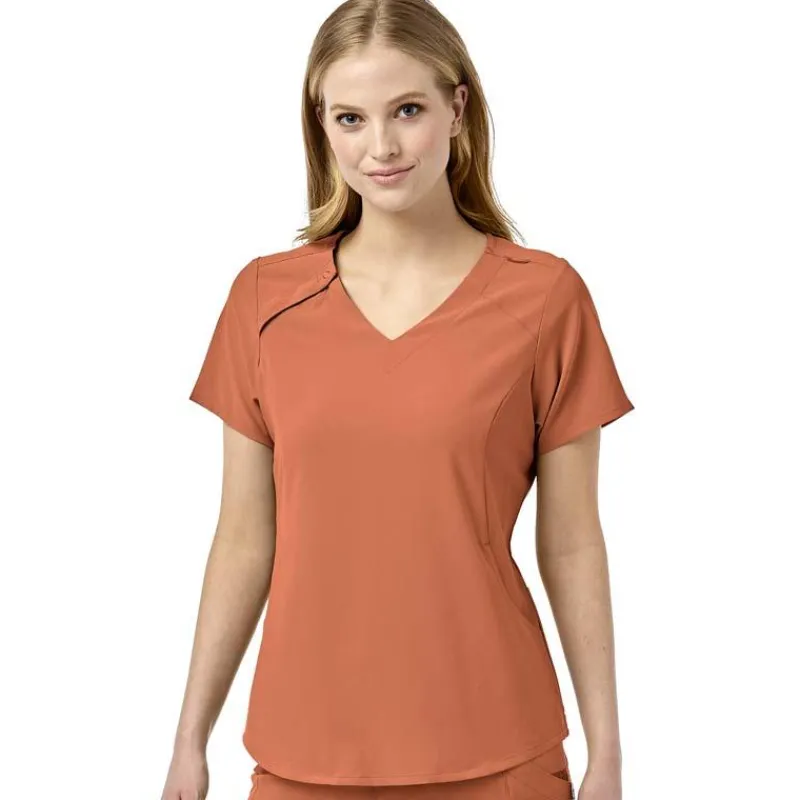 WonderWink RENEW Scrub Tops*Wink RENEW Women's Eco Friendly EZ-Zip V-Neck Scrub Top