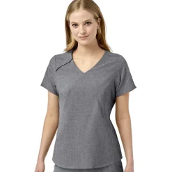 WonderWink RENEW Scrub Tops*Wink RENEW Women's Eco Friendly EZ-Zip V-Neck Scrub Top