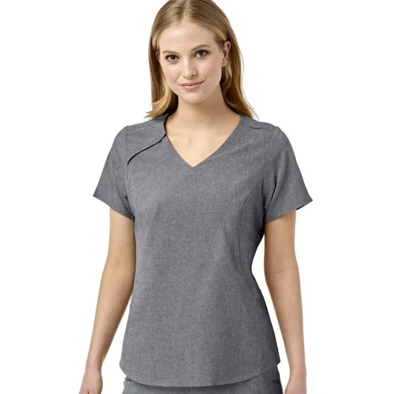 WonderWink RENEW Scrub Tops*Wink RENEW Women's Eco Friendly EZ-Zip V-Neck Scrub Top