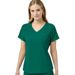 WonderWink RENEW Scrub Tops*Wink RENEW Women's Eco Friendly EZ-Zip V-Neck Scrub Top