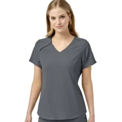 WonderWink RENEW Scrub Tops*Wink RENEW Women's Eco Friendly EZ-Zip V-Neck Scrub Top