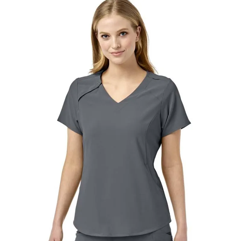 WonderWink RENEW Scrub Tops*Wink RENEW Women's Eco Friendly EZ-Zip V-Neck Scrub Top
