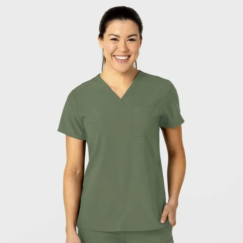 Wonderwink W123 Scrub Tops*Wink W123 Women's Flex-n-Reach V-Neck Scrub Top