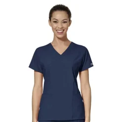 Wonderwink W123 Scrub Tops*Wink W123 Women's Mock Wrap Scrub Top