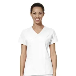 Wonderwink W123 Scrub Tops*Wink W123 Women's Mock Wrap Scrub Top