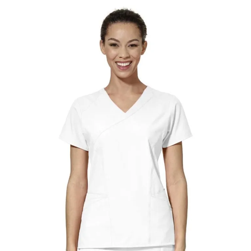 Wonderwink W123 Scrub Tops*Wink W123 Women's Mock Wrap Scrub Top