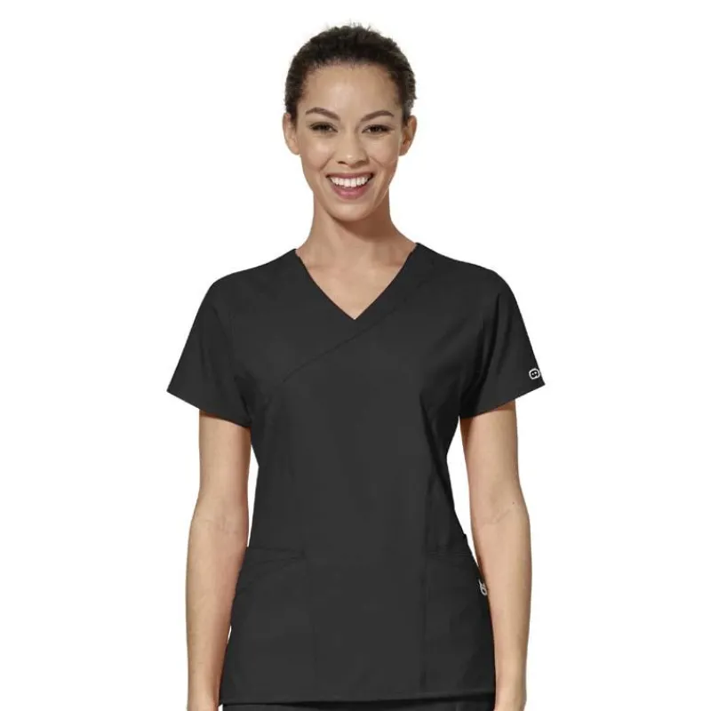 Wonderwink W123 Scrub Tops*Wink W123 Women's Mock Wrap Scrub Top