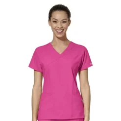 Wonderwink W123 Scrub Tops*Wink W123 Women's Mock Wrap Scrub Top