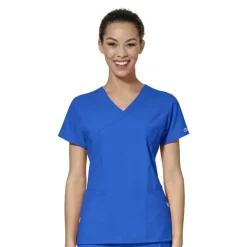 Wonderwink W123 Scrub Tops*Wink W123 Women's Mock Wrap Scrub Top