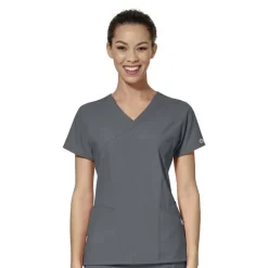 Wonderwink W123 Scrub Tops*Wink W123 Women's Mock Wrap Scrub Top