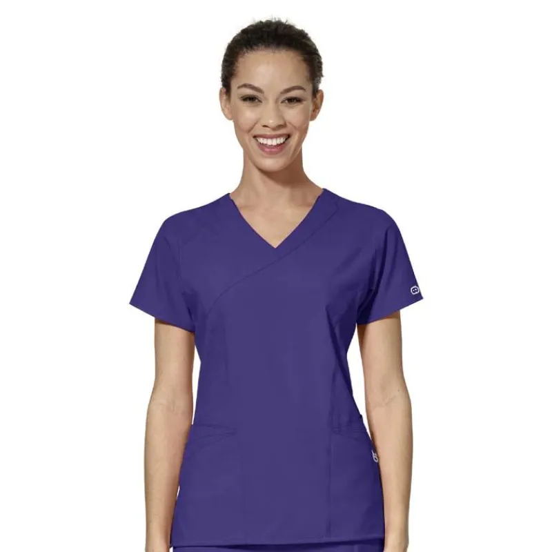 Wonderwink W123 Scrub Tops*Wink W123 Women's Mock Wrap Scrub Top