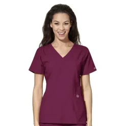 Wonderwink W123 Scrub Tops*Wink W123 Women's Stylized V-Neck Scrub Top
