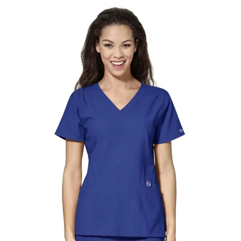 Wonderwink W123 Scrub Tops*Wink W123 Women's Stylized V-Neck Scrub Top