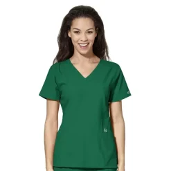 Wonderwink W123 Scrub Tops*Wink W123 Women's Stylized V-Neck Scrub Top