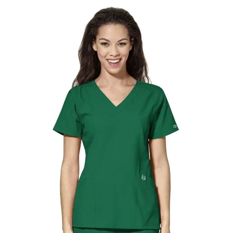 Wonderwink W123 Scrub Tops*Wink W123 Women's Stylized V-Neck Scrub Top