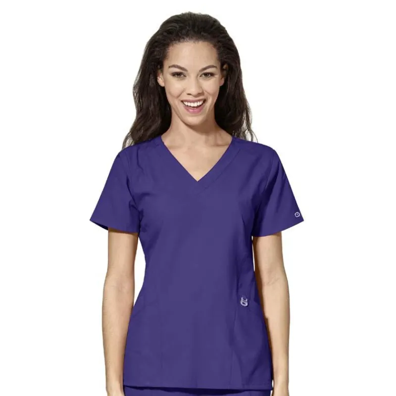 Wonderwink W123 Scrub Tops*Wink W123 Women's Stylized V-Neck Scrub Top