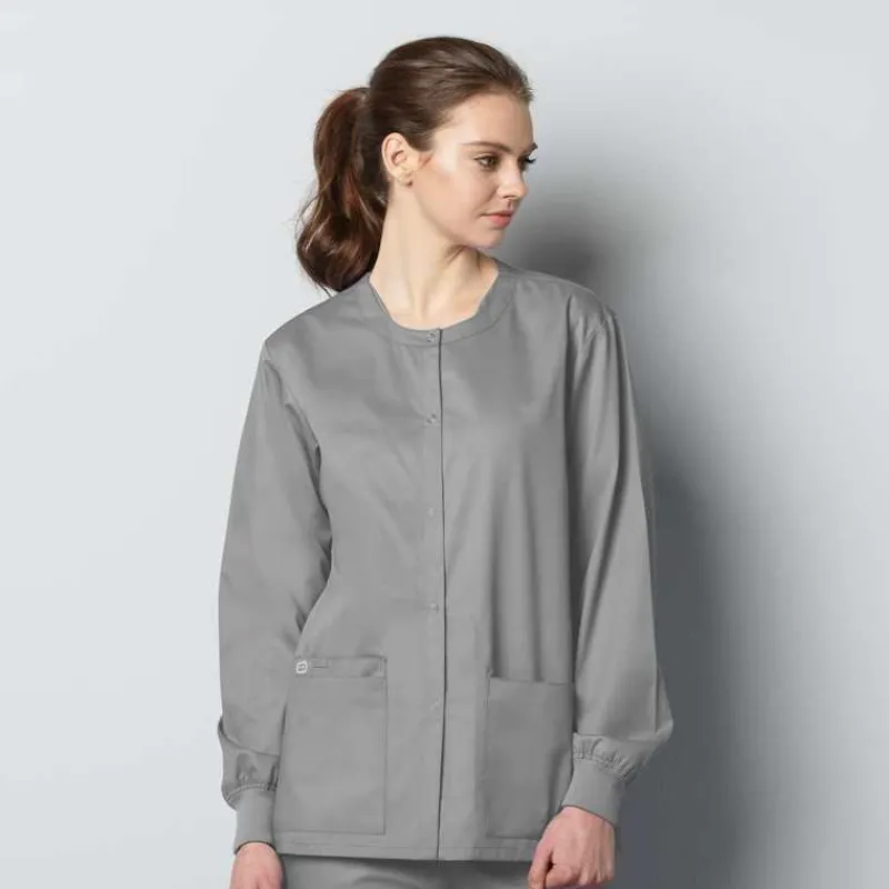 Wonderwink Wonder Work Lab Coats & Jackets*Wink WonderWORK Unisex Snap Front Warm-Up Scrub Jacket