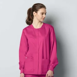Wonderwink Wonder Work Lab Coats & Jackets*Wink WonderWORK Unisex Snap Front Warm-Up Scrub Jacket