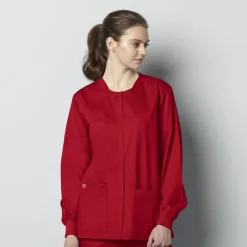 Wonderwink Wonder Work Lab Coats & Jackets*Wink WonderWORK Unisex Snap Front Warm-Up Scrub Jacket