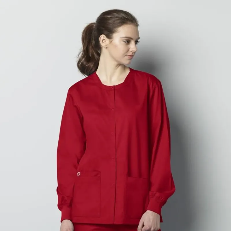 Wonderwink Wonder Work Lab Coats & Jackets*Wink WonderWORK Unisex Snap Front Warm-Up Scrub Jacket