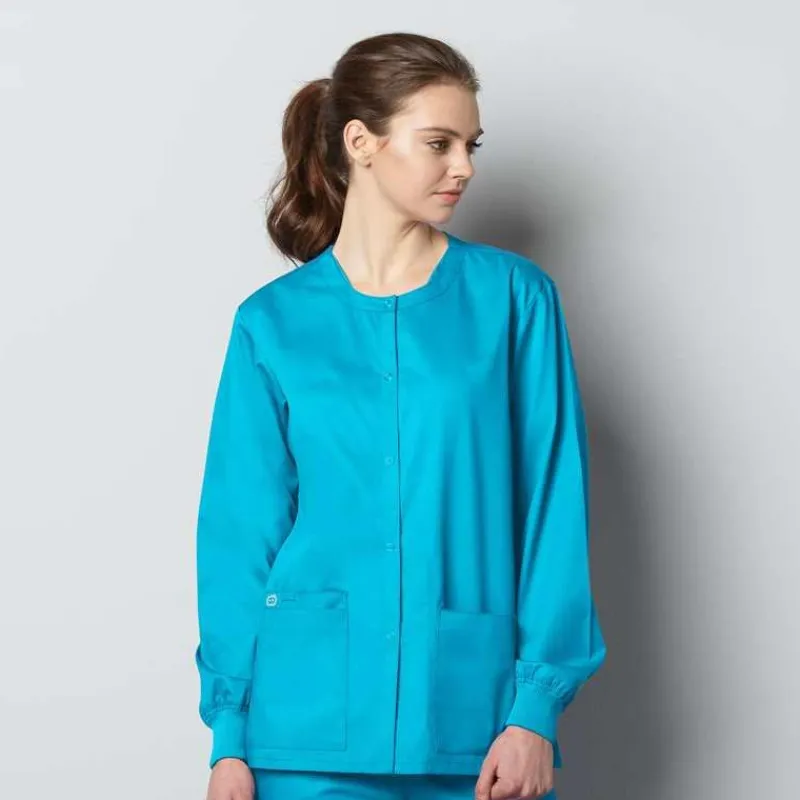 Wonderwink Wonder Work Lab Coats & Jackets*Wink WonderWORK Unisex Snap Front Warm-Up Scrub Jacket