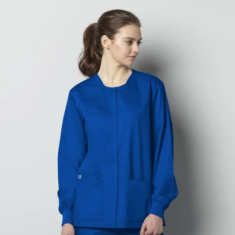 Wonderwink Wonder Work Lab Coats & Jackets*Wink WonderWORK Unisex Snap Front Warm-Up Scrub Jacket