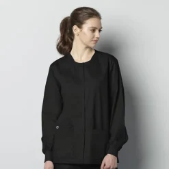 Wonderwink Wonder Work Lab Coats & Jackets*Wink WonderWORK Unisex Snap Front Warm-Up Scrub Jacket