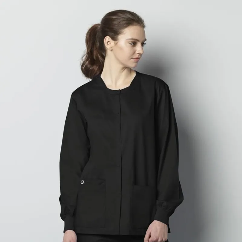 Wonderwink Wonder Work Lab Coats & Jackets*Wink WonderWORK Unisex Snap Front Warm-Up Scrub Jacket
