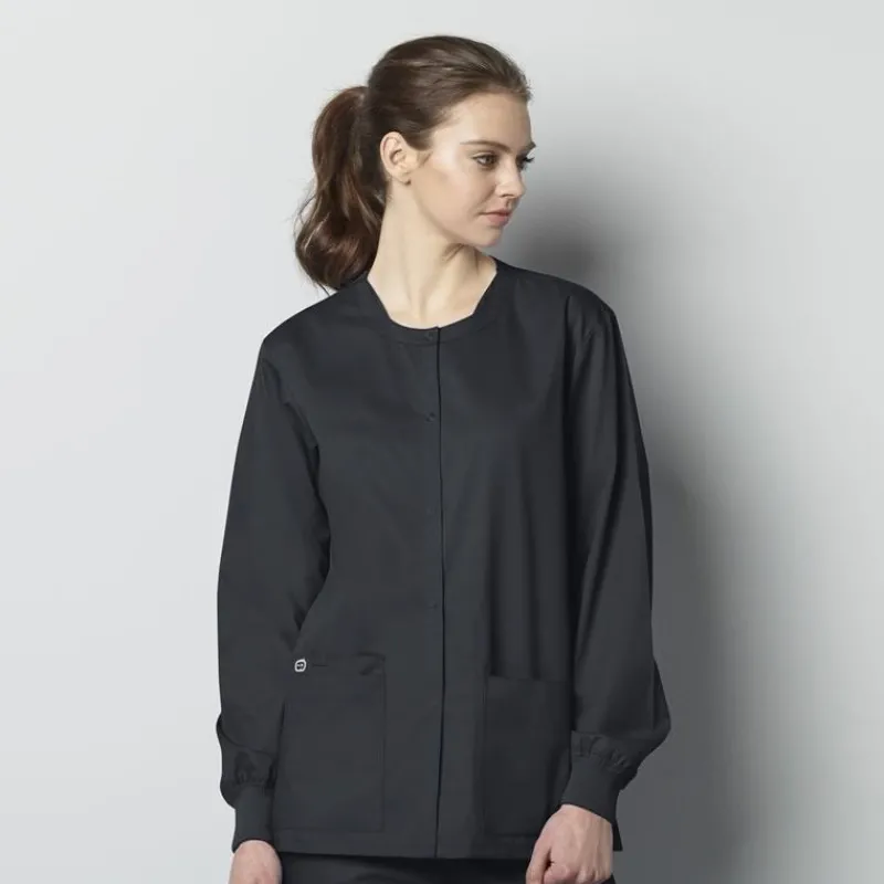 Wonderwink Wonder Work Lab Coats & Jackets*Wink WonderWORK Unisex Snap Front Warm-Up Scrub Jacket