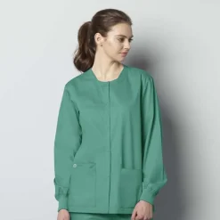 Wonderwink Wonder Work Lab Coats & Jackets*Wink WonderWORK Unisex Snap Front Warm-Up Scrub Jacket