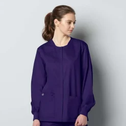 Wonderwink Wonder Work Lab Coats & Jackets*Wink WonderWORK Unisex Snap Front Warm-Up Scrub Jacket