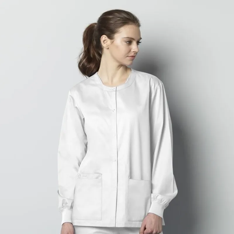 Wonderwink Wonder Work Lab Coats & Jackets*Wink WonderWORK Unisex Snap Front Warm-Up Scrub Jacket