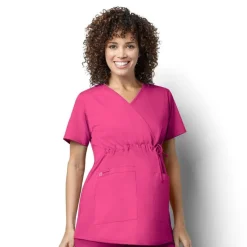 Wonderwink Wonder Work Scrub Tops*Wink WonderWORK Women's Maternity Mock Wrap Scrub Top