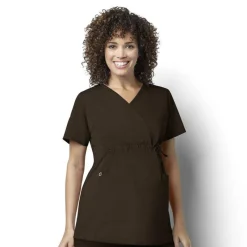 Wonderwink Wonder Work Scrub Tops*Wink WonderWORK Women's Maternity Mock Wrap Scrub Top