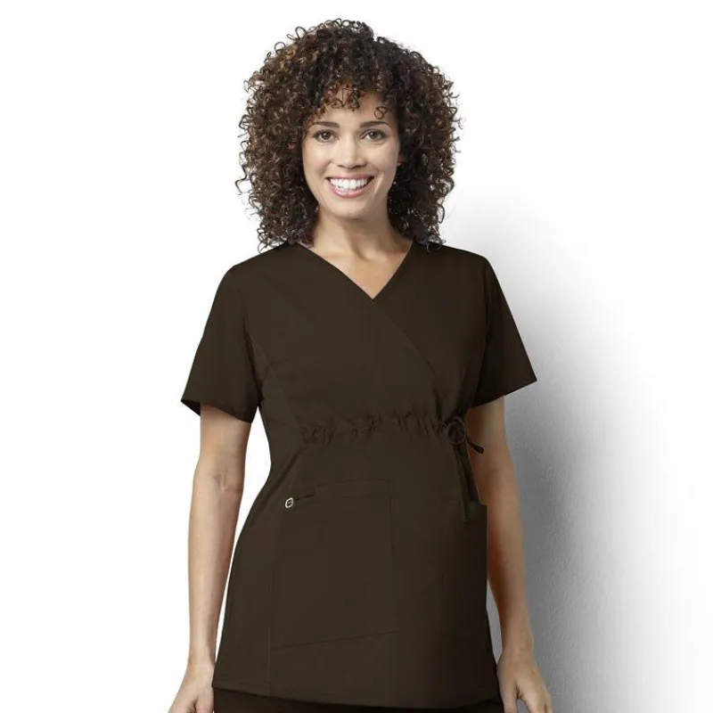 Wonderwink Wonder Work Scrub Tops*Wink WonderWORK Women's Maternity Mock Wrap Scrub Top