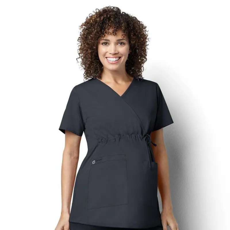 Wonderwink Wonder Work Scrub Tops*Wink WonderWORK Women's Maternity Mock Wrap Scrub Top