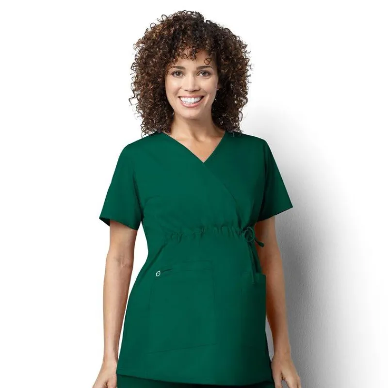 Wonderwink Wonder Work Scrub Tops*Wink WonderWORK Women's Maternity Mock Wrap Scrub Top