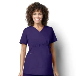 Wonderwink Wonder Work Scrub Tops*Wink WonderWORK Women's Maternity Mock Wrap Scrub Top