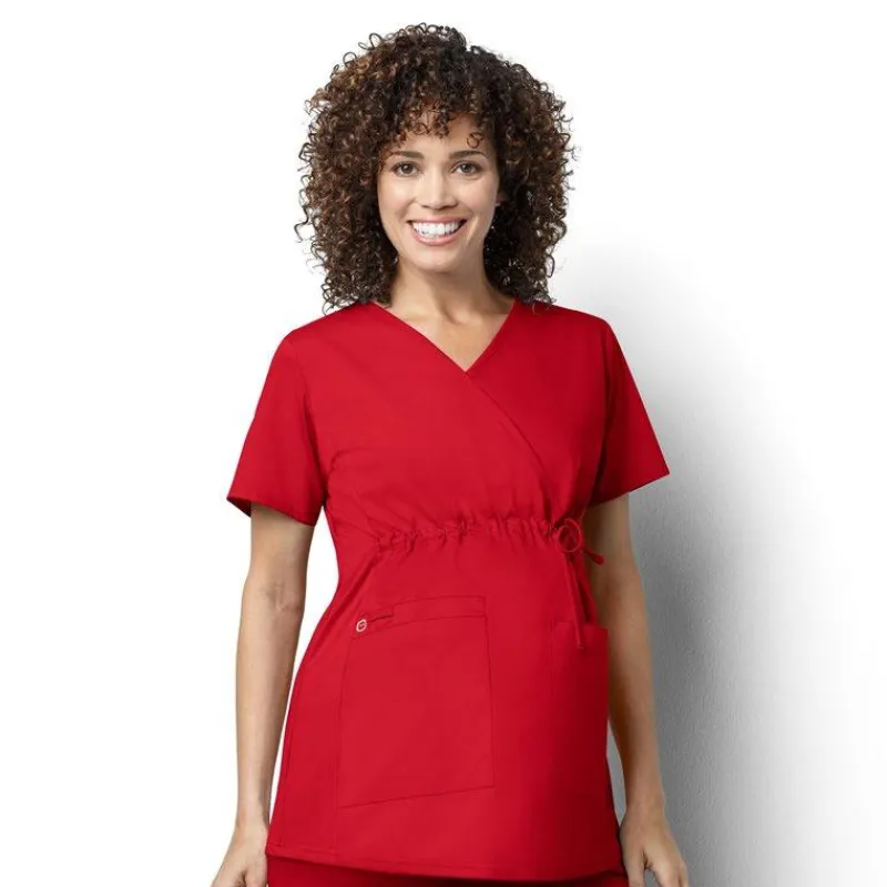 Wonderwink Wonder Work Scrub Tops*Wink WonderWORK Women's Maternity Mock Wrap Scrub Top