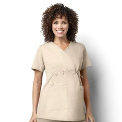 Wonderwink Wonder Work Scrub Tops*Wink WonderWORK Women's Maternity Mock Wrap Scrub Top