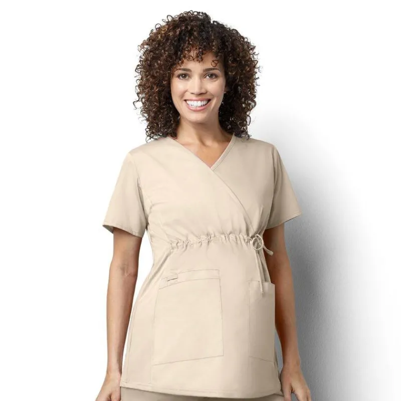 Wonderwink Wonder Work Scrub Tops*Wink WonderWORK Women's Maternity Mock Wrap Scrub Top