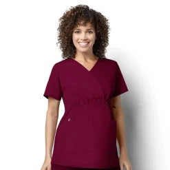 Wonderwink Wonder Work Scrub Tops*Wink WonderWORK Women's Maternity Mock Wrap Scrub Top