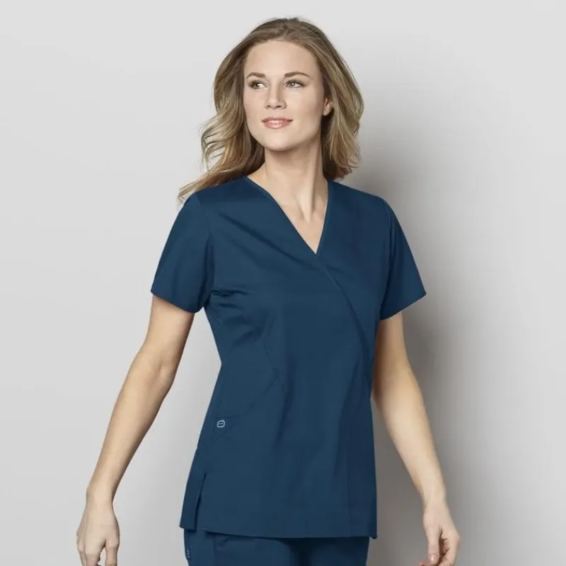 Wonderwink Wonder Work Scrub Tops*Wink WonderWORK Women's Mock Wrap Scrub Top
