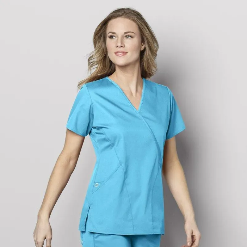 Wonderwink Wonder Work Scrub Tops*Wink WonderWORK Women's Mock Wrap Scrub Top