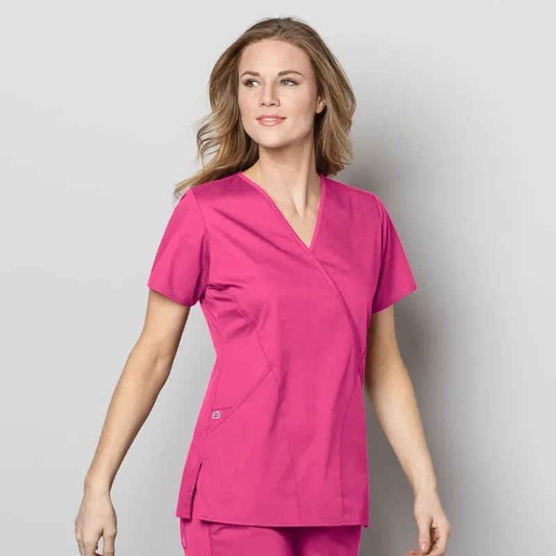 Wonderwink Wonder Work Scrub Tops*Wink WonderWORK Women's Mock Wrap Scrub Top