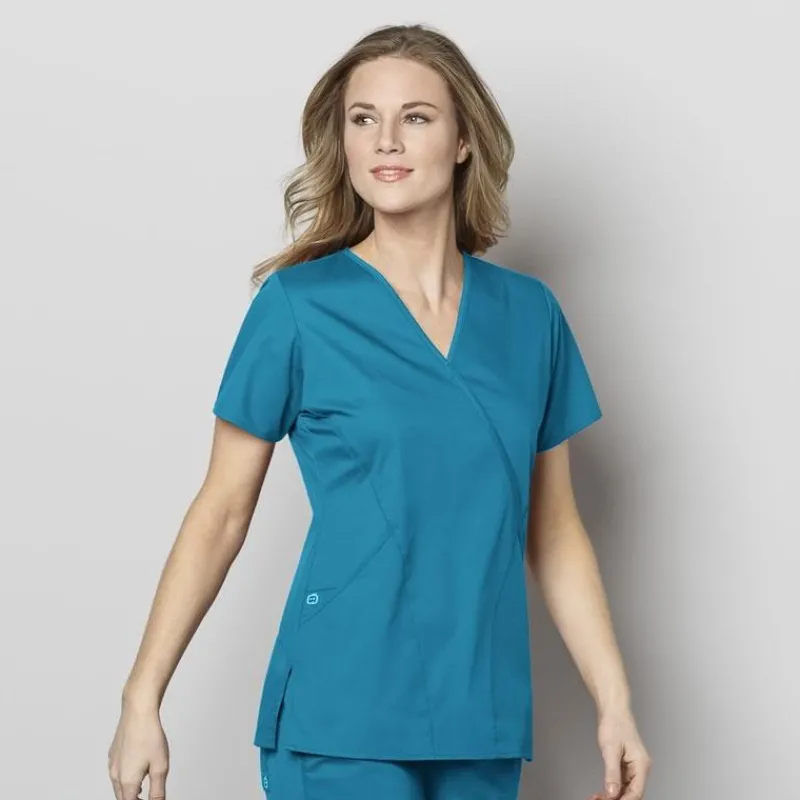 Wonderwink Wonder Work Scrub Tops*Wink WonderWORK Women's Mock Wrap Scrub Top