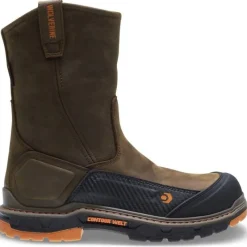 Wolverine Non-Slip Boots | Non-Steel Safety Toe*Wolerine Men's 10" Overpass Waterproof Composite-Toe Wellington Work Boot Dark Coffee