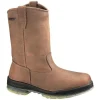 Wolverine Non-Slip Boots | Steel Toe*DuraShocks Steel Toe Insulated Waterproof Wellington Brown