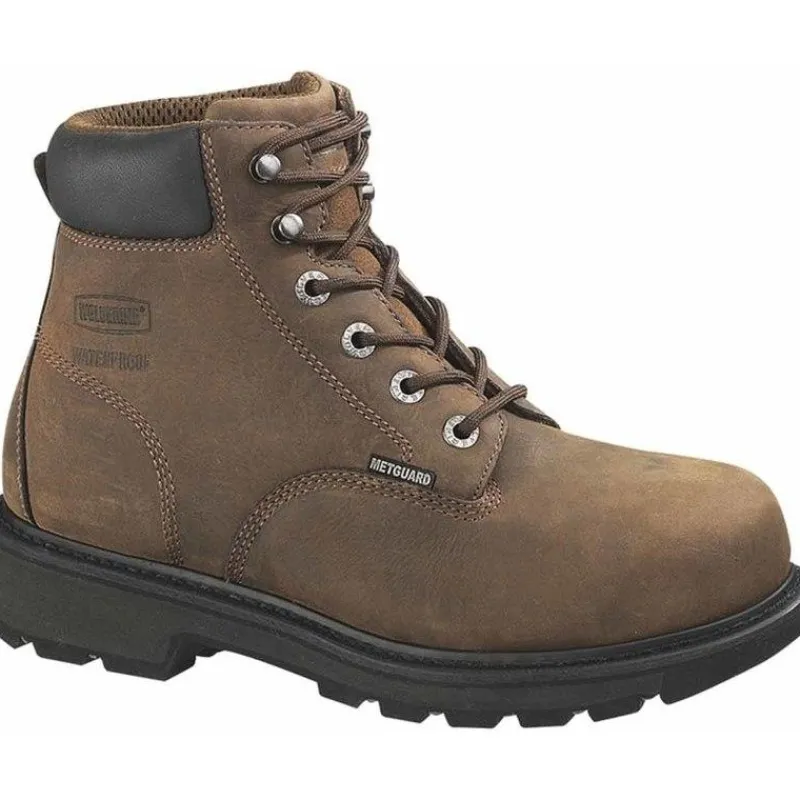 Wolverine Non-Slip Boots | Met Guard*Mckay 6-Inch Waterproof Steel Toe Metatarsal Guard Boots Brown