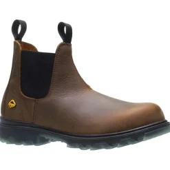 Wolverine Non-Slip Boots | Non-Steel Safety Toe*Men's 6" I-90 EPX CarbonMax Composite Toe Waterproof Romeo Work Boot Brown